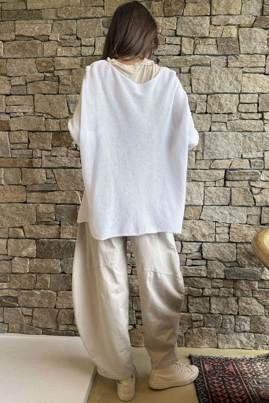 Conrad Slouch Cotton Knit White